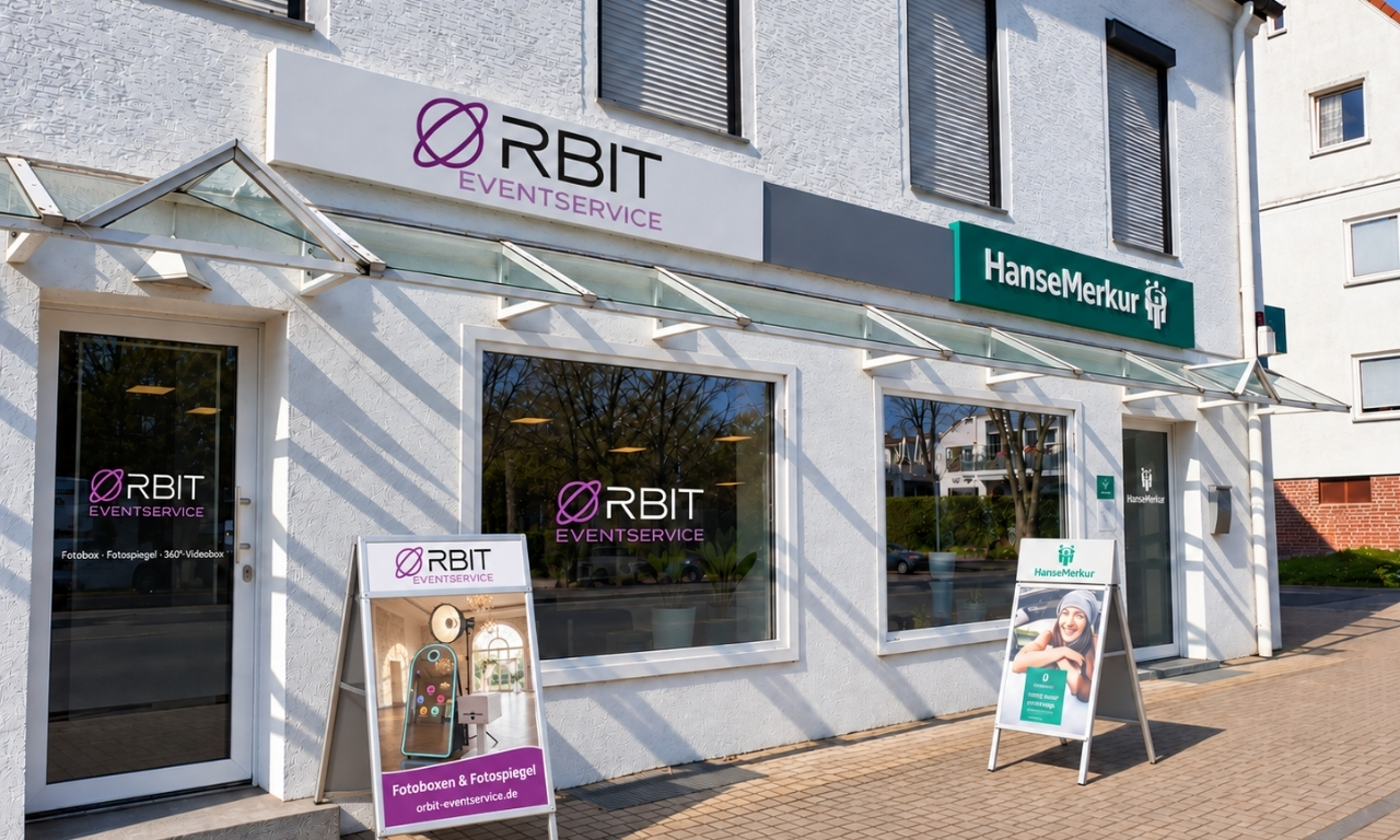 Orbit Eventservice Geschäft von außen