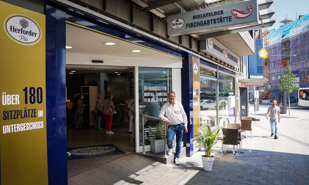 Bielefelder Fischgaststätte von außen